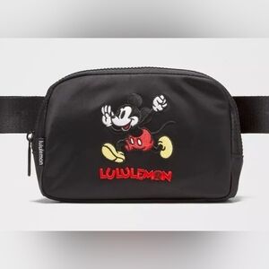 lululemon athletica Black Disney Mickey Mouse Belt Bag Pouch Limited Edtion 1L